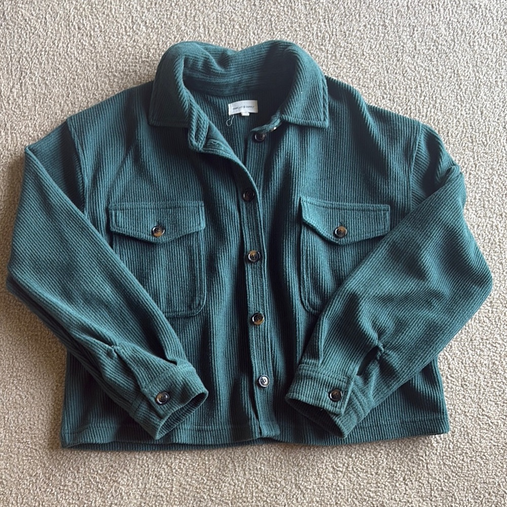 Thread & Supply Cropped Corduroy Shirt